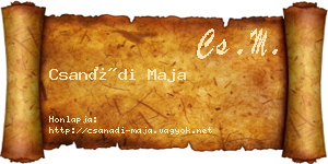 Csanádi Maja névjegykártya